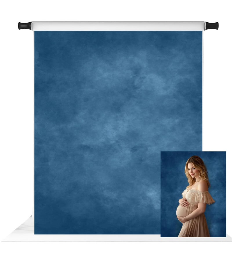 Kate 5x7ft Blue Abstract Photography Backdrop Blue Headshot Portrait Background Photo Fabric Studio Props - Image 1